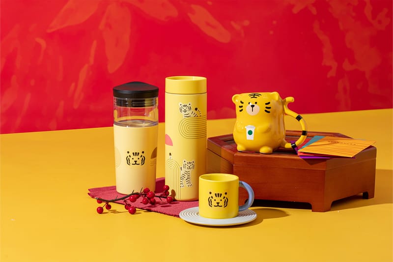 Starbucks Lunar New Year 2022, Year fashion of the Tiger Mug + Tumblers Set