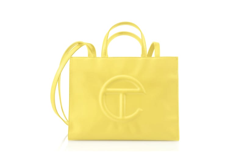 Telfar medium yellow shopping discount bag