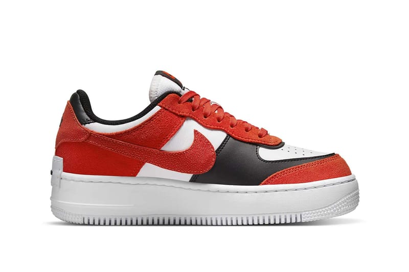 Nike air force 1 low white black on sale orange