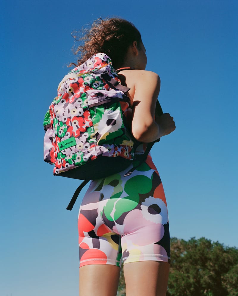 adidas x Marimekko コラボ ランニング ドレス UPF50+ adidas x Marimekko Run Icons 3-Stripes Summer Dress Blue