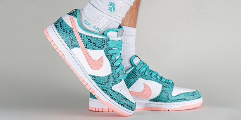 dunk low teal snakeskin