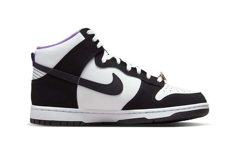 Black and white shop nike dunks high