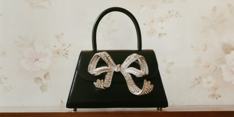 ||SALE|| SELF-PORTRAIT >> Micro The Bow ハンドバッグ The Bow Micro in Silver Rhinestone – self-portrait-US