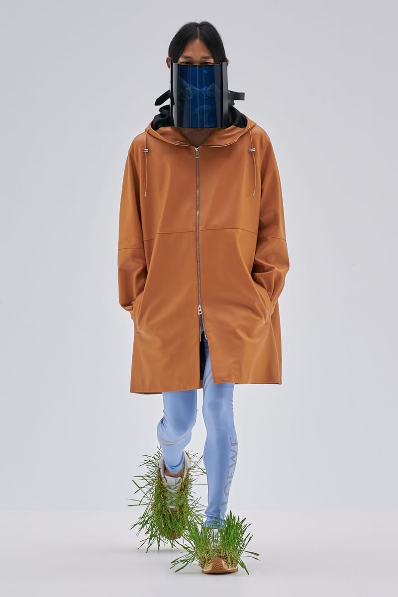 Hooded jacket in nylon Green - LOEWE
