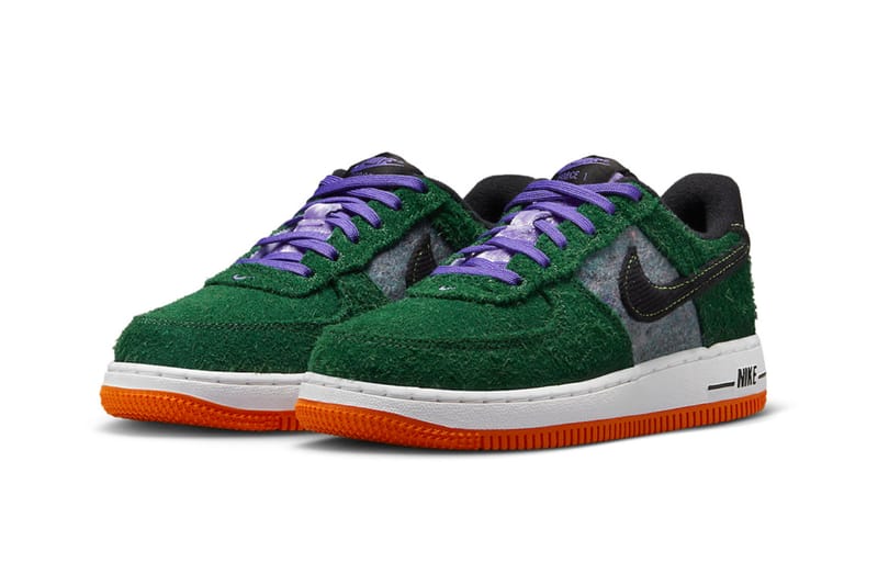 Nike air force store one green suede