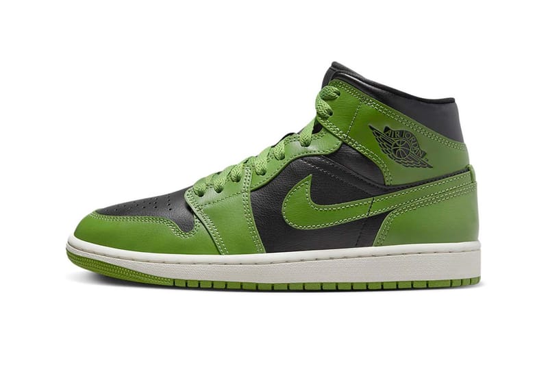 Black and shop green air jordans