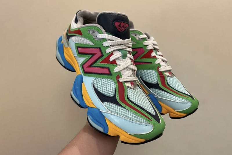 Bright colored new balance shoes top