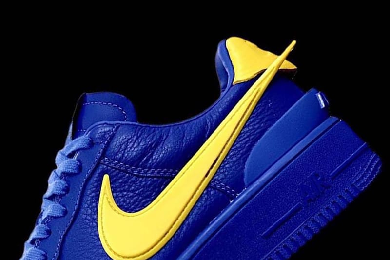 Royal blue and sale yellow air force ones