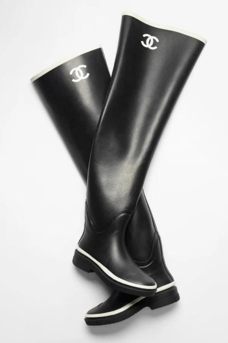 Chanel sales wellington boots