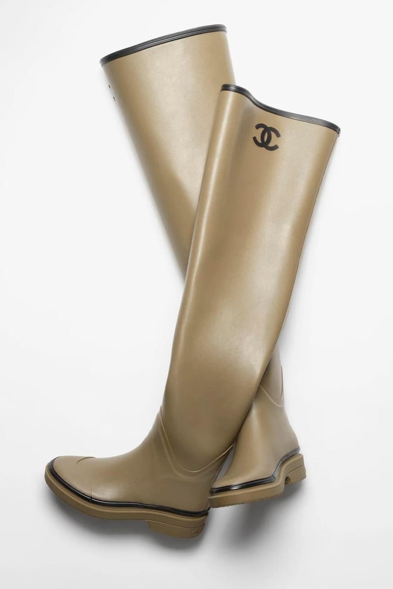 Chanel boots hotsell thigh high