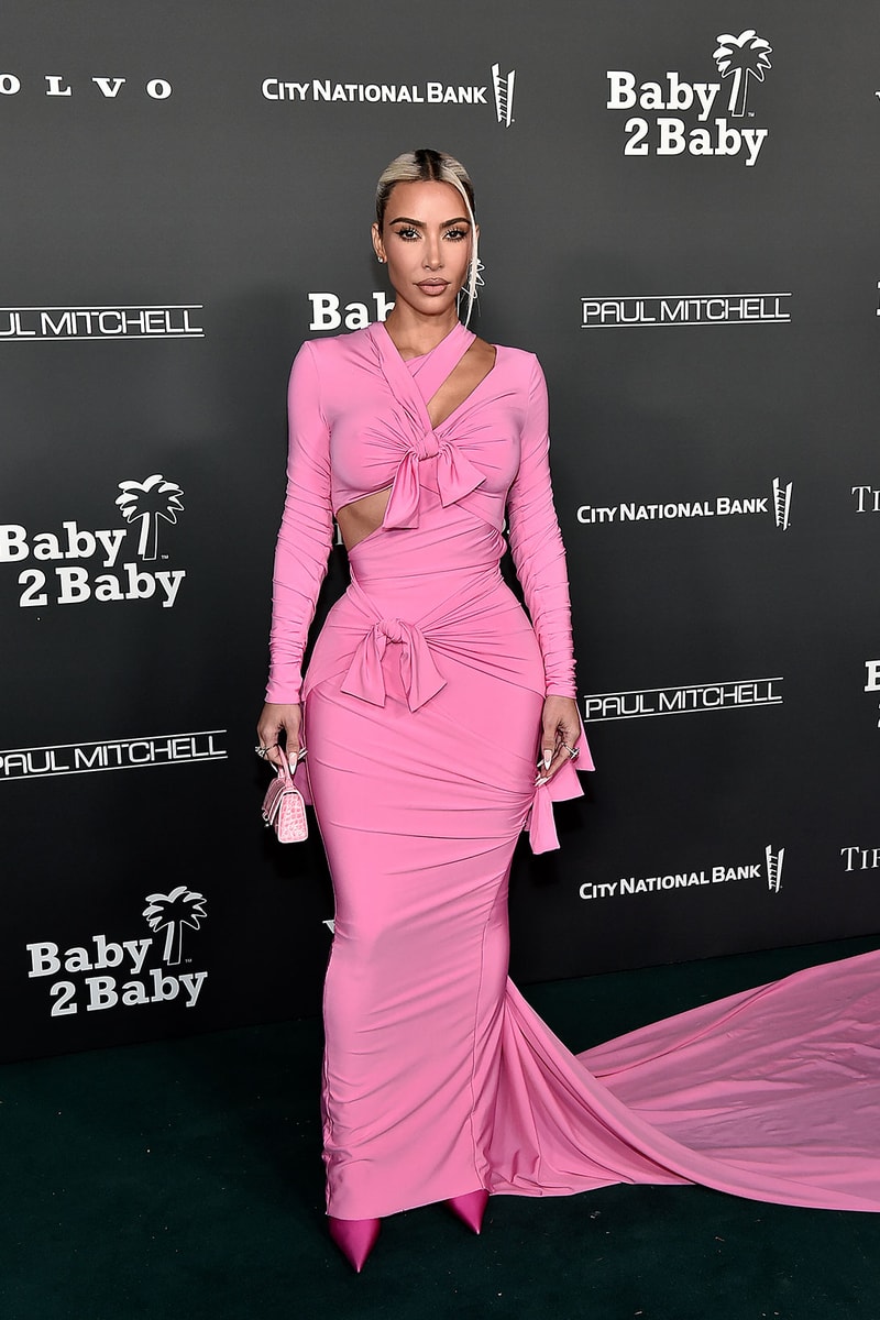 Kim Kardashian In Pink Balenciaga Ss23 Dress 