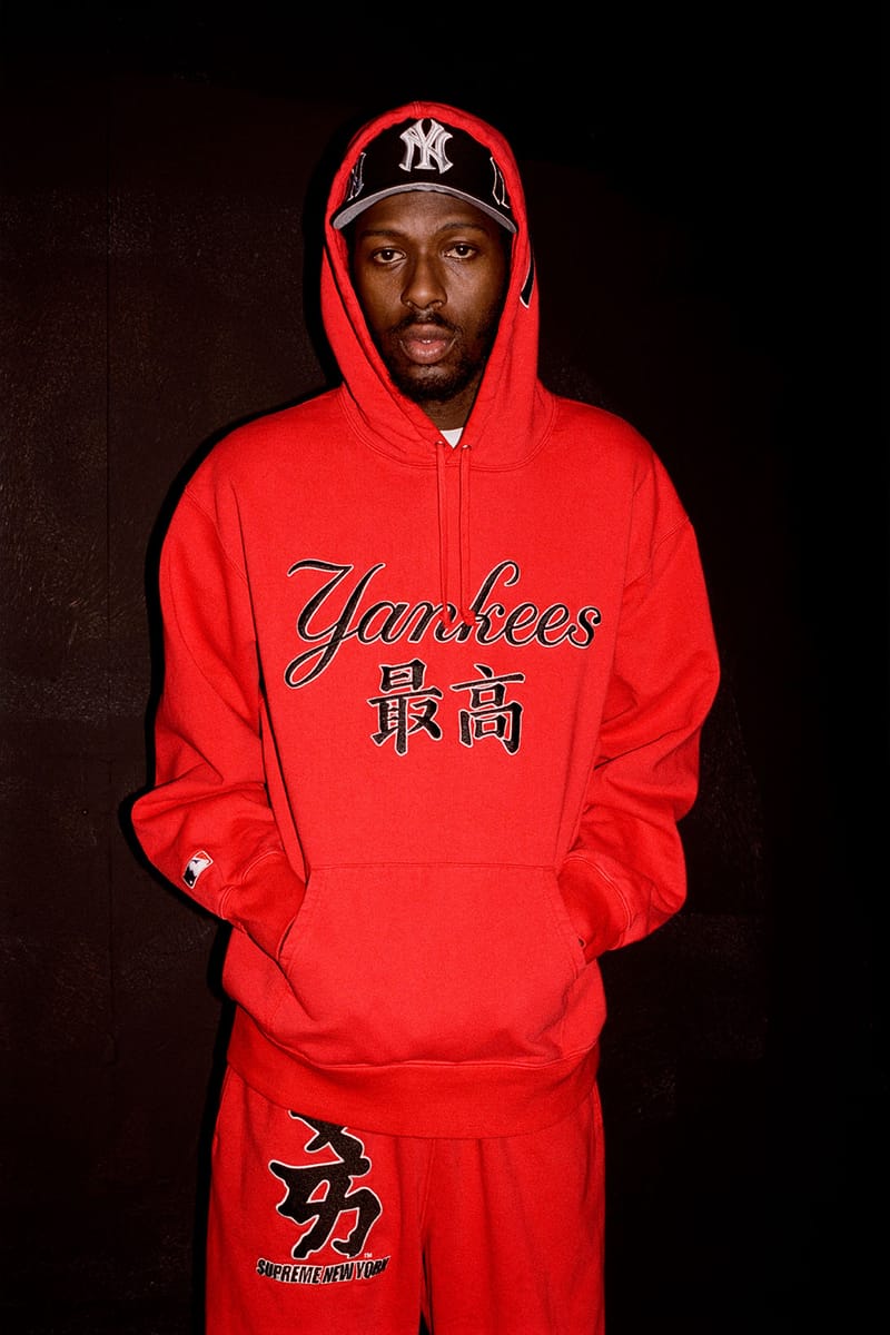 New york shop yankees supreme hoodie