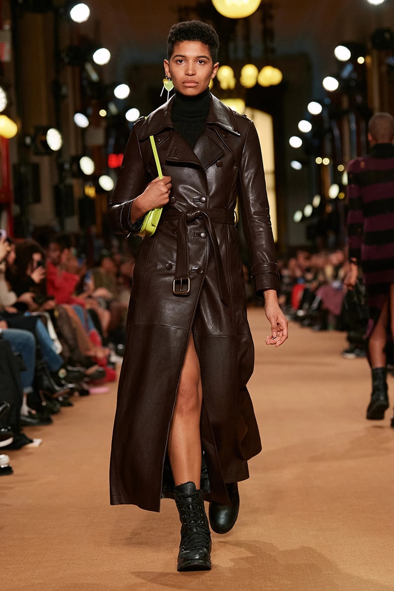 Coach leather trench coat hotsell