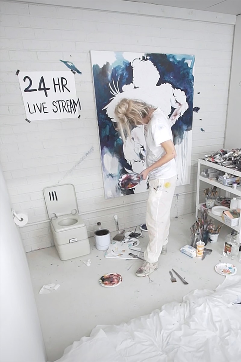 Sophie Tea Art Locks Herself In Box for Auction Hypebae