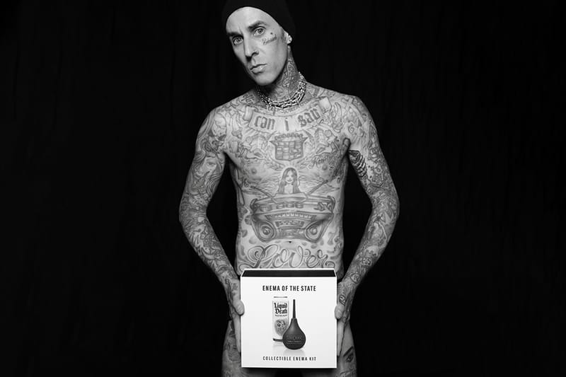 Travis Barker x Liquid Death Launch Enema Kit Hypebae