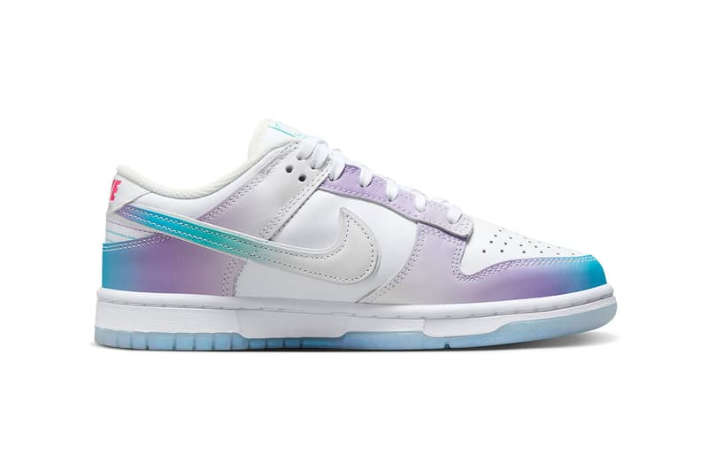 Womens nike dunks purple silver signiture on sale
