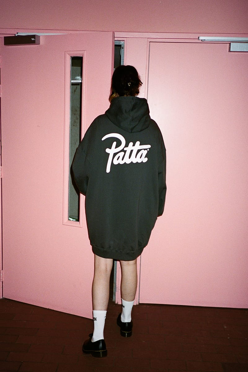 Patta biker best sale logo hoodie