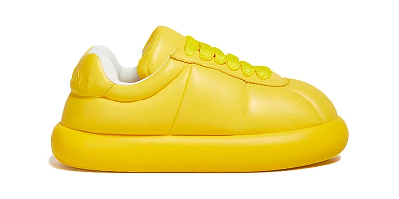 【PORTERNA】Meria Sneakers Marni Bigfoot 2.0 Leather Sneaker - Butter Yellow – LOZURI®