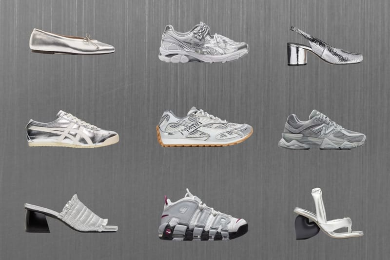 Nike store silver sneakers