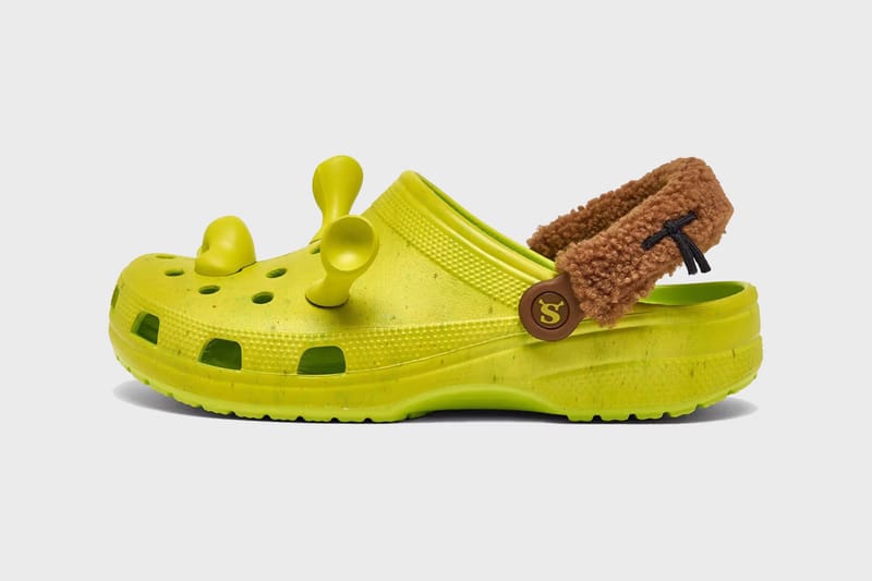 Crocs with cheap fur yellow