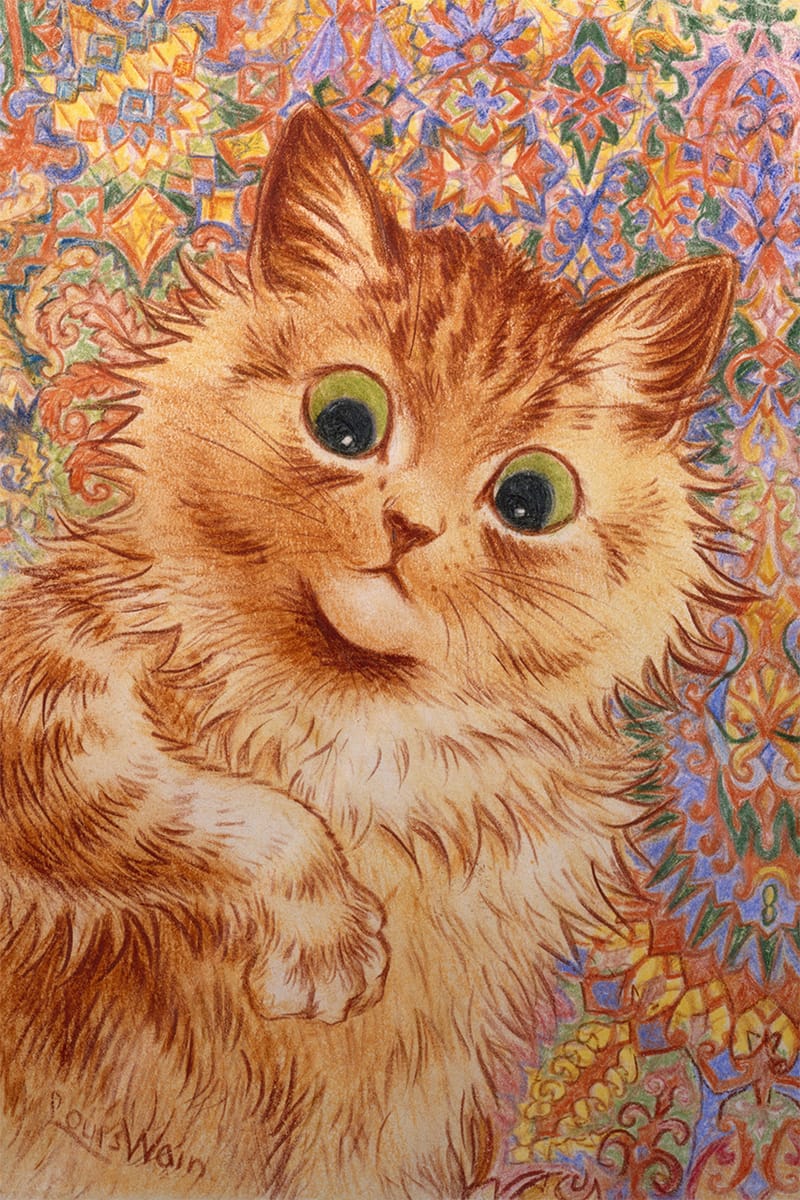 Somerset House Announces CUTE Exhibition Hypebae   3. Louis Wain Ginger Cat 1931. Courtesy Of Bethlem Museum Of The Mind 02y 