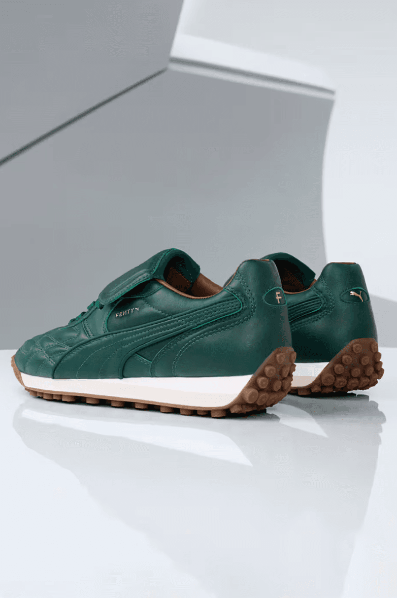 Puma fenty green shoes online