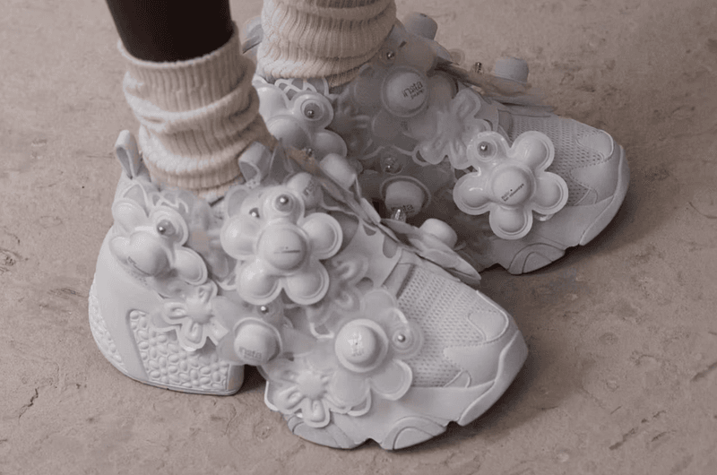 noir kei ninomiya ×Reebok　花モチーフ　24cm Reebok x noir kei ninomiya - hube magazine