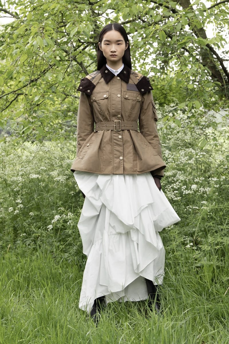 ジャケット Barbour SS25 BARBOUR X ERDEM JACKET (LWX1477 LWXOL99) Barbour x ERDEM Beauflower Waxed Jacket Arch. olv/snd/ancnt