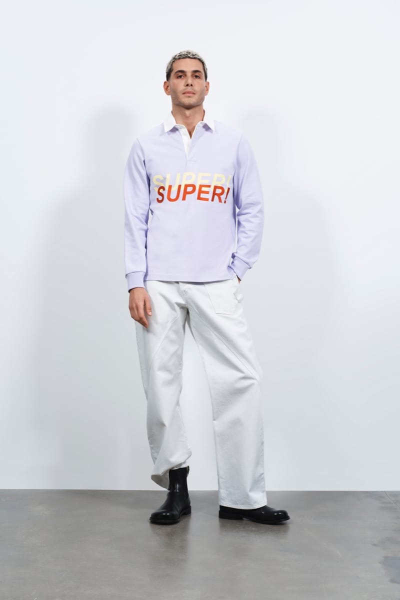 【送料&関税込】J.W. Anderson Light Purple Jacquard Blazer Blazer with print | Gaudì