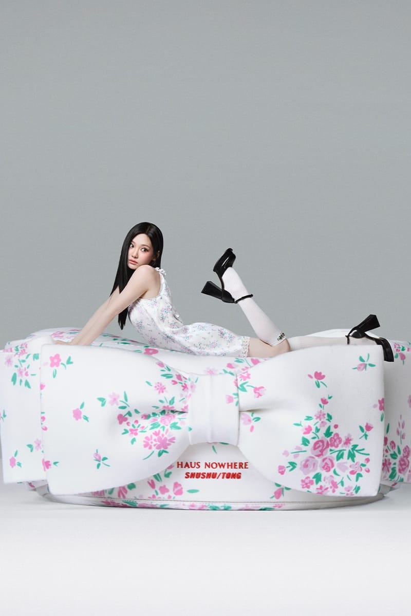 【SHUSHU TONG x HAUS NOWHERE】Ribbon Bodysuit - White Floral Haus Nowhere x Shushu Tong Ribbon Neck Pillow 2 White