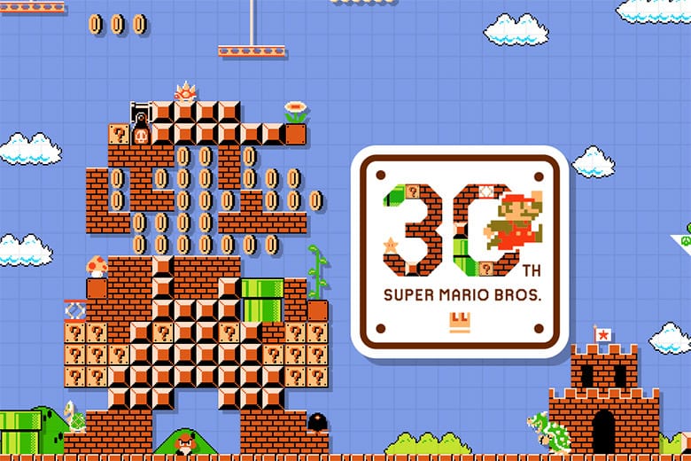 スーパーマリオブラザーズの30周年特設サイトでスペシャル