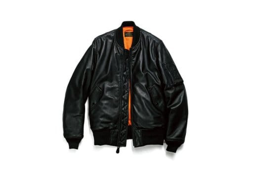 uniform experiment MA-1ジャケット ブラック 3 uniform experiment x Alpha 2015 Fall/Winter レザーMA-1