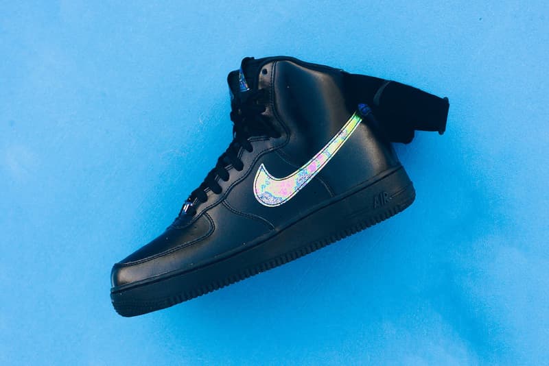 nike air force 1 junior black and gold