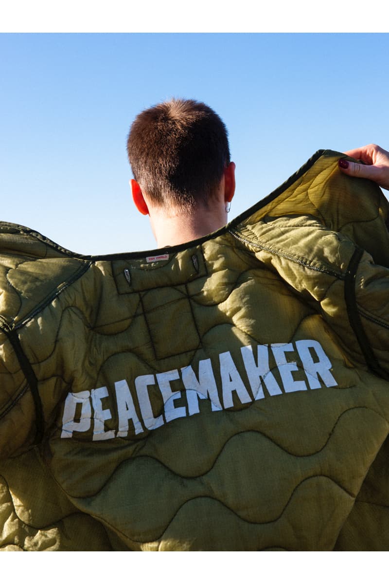 OAMCが真っ赤なドット刺繍のライナー発売、背面にPEACEMAKERロゴ