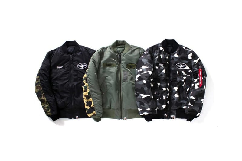 A BATHING APE® x Alpha Industries コラボ MA-1 ジャケットが登場