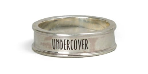 全くの未使用、新品 undercover シルバー リング 17号 ロゴ ノイズ