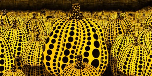 草間彌生 ポップコーン パンプキンアート 彫刻 フィギュア 人形 Dancing pumpkin at National Gallery of Victoria Melbourne