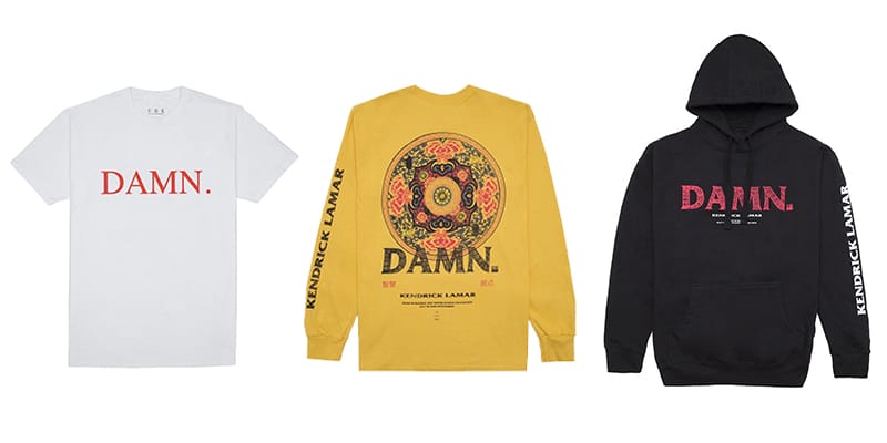 Kendrick Lamar の最新アルバム『DAMN.』オリジナルアパレルアイテムの