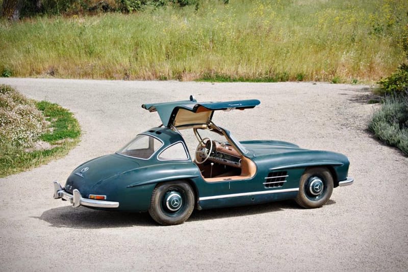 1955年に購入された Mercedes-Benz 300SL Gullwing オールオリジナルで