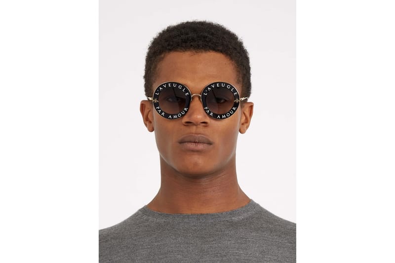 ⭐️美品⭐️グッチ　丸　サングラス　L'aveugle par amour 44 Gucci Womens Round Sunglasses L'aveugle Par Amour GG0113S