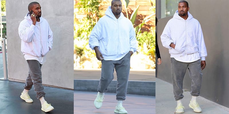 カニエ・ウエストが YEEZY BOOST 350 V2 の未発売モデルを着用し