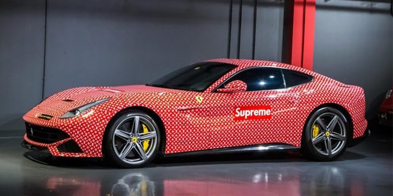 『Supreme Car Art 』　ポルシェ　ヴィトン　Vanz supreme-louis-vuitton-ferrari-