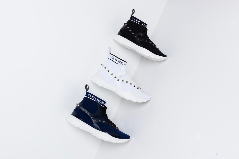 ヴァレンティノの VLTN ポップアップ限定スニーカーにクローズアップ ヴァレンティノの VLTN ポップアップ限定スニーカーにクローズアップ