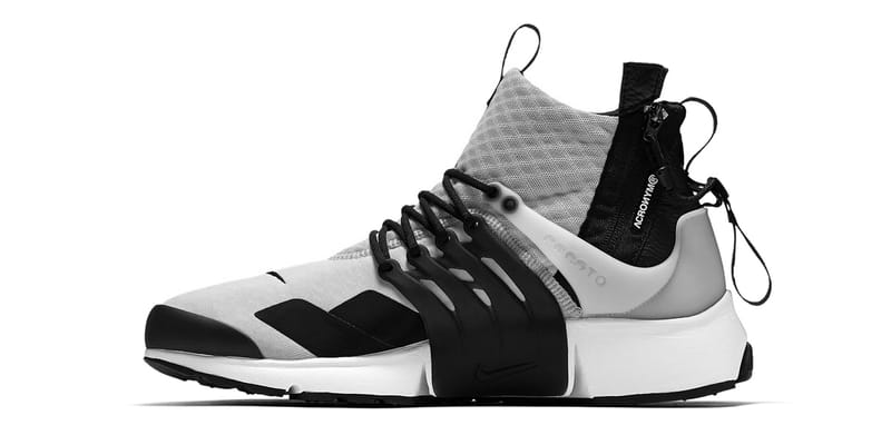 アクロニウム x ナイキによるコラボ Air Presto Mid に新色モデルが2