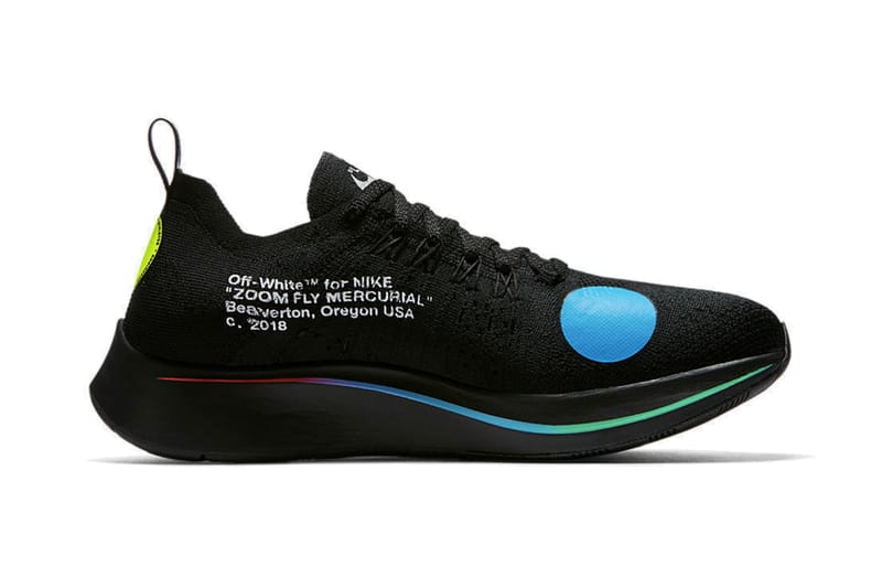 Off-White™xNike Zoom Fly Mercurial Flyknitの詳細情報がSNKRS上に