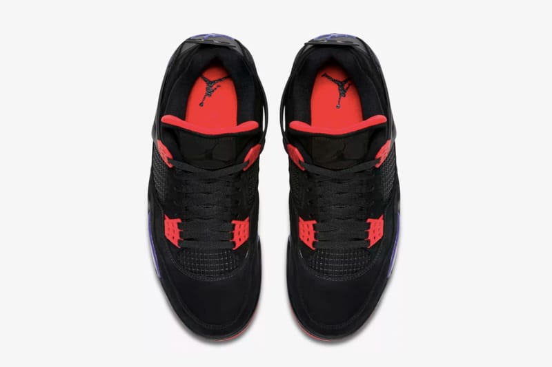 Air jordan 4 black court cheap purple