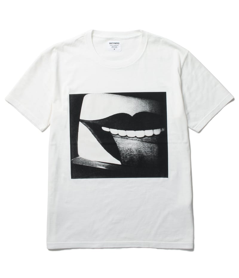 ワコマリア 森山大道 モノクロ プリント ホワイト Tシャツヌード