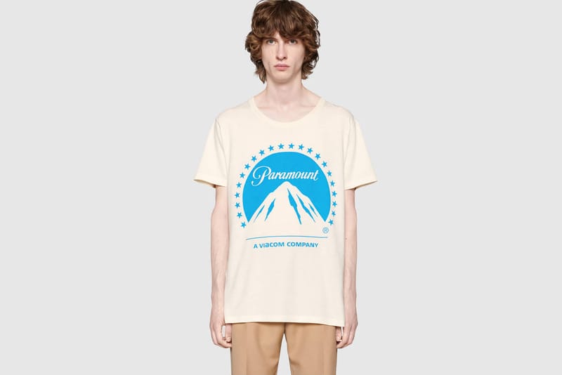 Gucciが伝統の映画会社 Paramount のロゴをプリントした S/S Tシャツを