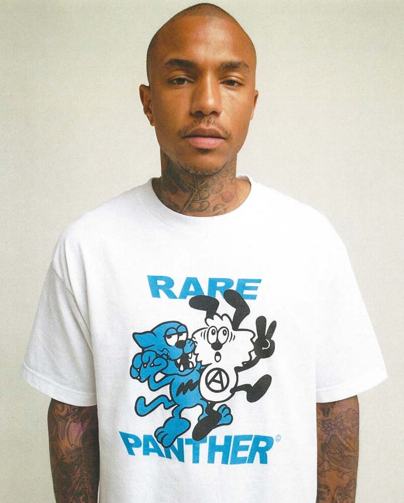wasted youth Rare Panther コラボ Ｔシャツ ブラック-