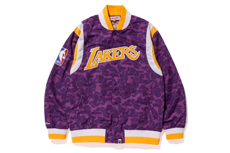 Mitchell & Ness bape Lakers ジャケット BAPE®️ より Mitchell & Ness とタッグを組んだ NBA コレクションが